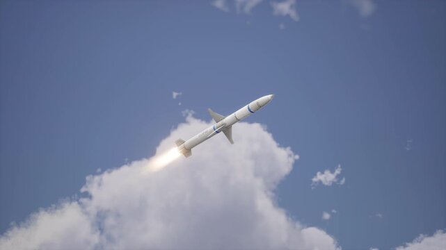 Missile AGM-88 In The Sky
