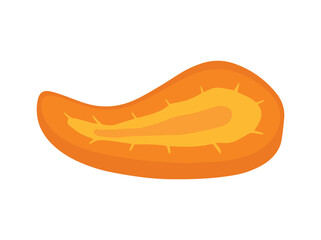 Carrot Cut Clip Art Illustration
