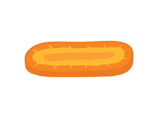 Carrot Cut Clip Art Illustration
