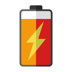 battery icon on white background