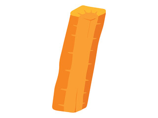 Sliced Carrot Stick Clip Art
