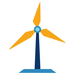wind turbine on white background