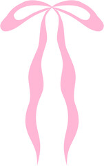 Cute Pink Bow Decorative Element, Cute Pink Ribbon Clipart