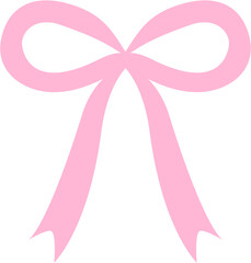 Cute Pink Bow Decorative Element, Cute Pink Ribbon Clipart