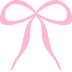 Cute Pink Bow Decorative Element, Cute Pink Ribbon Clipart
