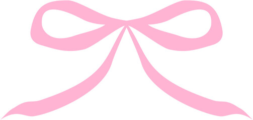Cute Pink Bow Decorative Element, Cute Pink Ribbon Clipart