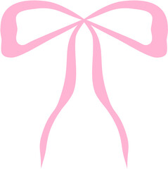 Cute Pink Bow Decorative Element, Cute Pink Ribbon Clipart