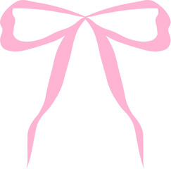 Cute Pink Bow Decorative Element, Cute Pink Ribbon Clipart