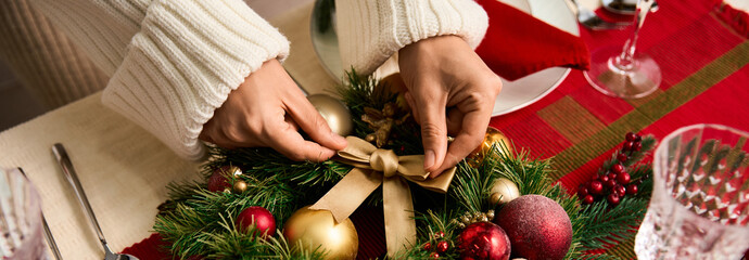 Creating a delightful Christmas centerpiece with festive decorations and cozy vibes