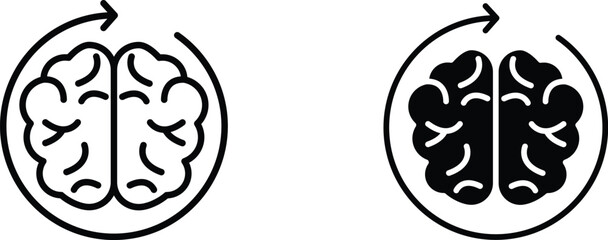 memory recall  icon vector graphic illustration  with white background flat hand made icon fill icon .