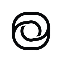Minimalist Black Swirl Logo | Flow, Energy & Abstract Wave Icon for Tech, Finance & Consulting