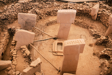Neolithic Archaeological Site,  Ancient Ruins of Gobekli Tepe in Turkey © naszalyg