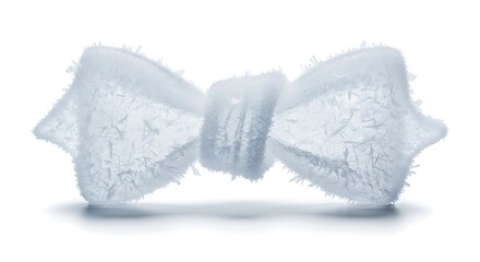 Stunning ice bowtie artfully crafted for sophisticated winter fashion campaigns