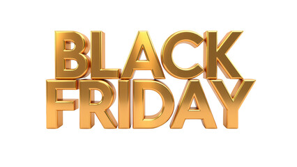 Golden text representing Black Friday sales event, emphasizing discounts and shopping excitement