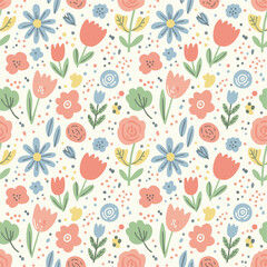 seamless pattern with flowers