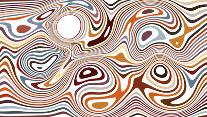 ABSTRACT ILLUSTRATION MARBLED TEXTURE LIQUIFY PSYCHEDELIC COLORFUL DESIGN. OPTICAL ILLUSION BACKGROUND VECTOR 