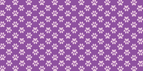 Cute seamless pattern featuring green cat paw prints on pastel background. Perfect for pet design, kids decor, fabric, wallpaper, wrapping paper, and animal-themed digital projects.