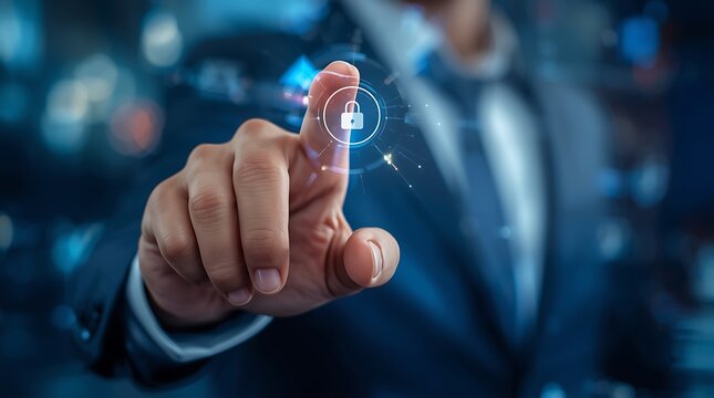 Hand interacting with a digital globe, surrounded by glowing lines and network patterns, suggesting global connectivity and technology.