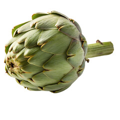 Fototapeta premium Single Artichoke Isolated on Transparent Background
