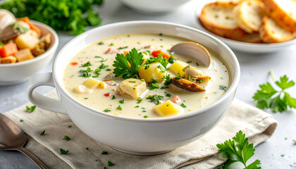 New England clam chowder