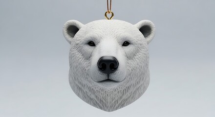 Stunning polar bear ornament captures arctic majesty, perfect for festive decor and wildlife enthusiasts.