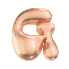Letter g in Shiny Golden Metallic Style