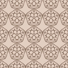 seamless pattern damask ornament geometric vector texture