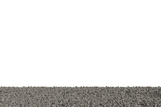 A dark void with a rough, textured surface of small stones and gravel at the bottom