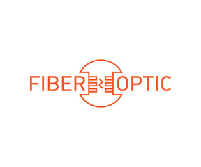 Fiber optic connection icon logo design vector illustration