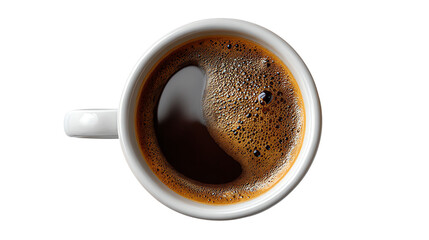 Coffee Cup: A classic ceramic coffee cup brimming with rich, dark brew. The image captures the inviting aroma and the comforting warmth associated with the start of a new day.