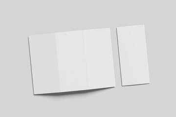 Blank Trifold Brochure Mockup
