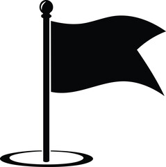 Golf flag a symbol of the sport and recreation for golf players and fans