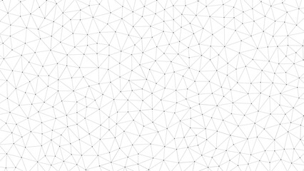 Abstract geometric background with connected dots and lines on white backdrop © Maruf