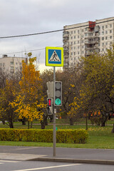 traffic light at pedestrian crossing