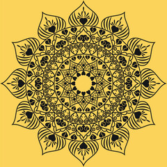 Decorative Mandala Pattern Art | Abstract Floral Geometry Ornament | Sacred Boho Symmetry Vector | Spiritual Decorative Artwork for Meditation and Interior Design