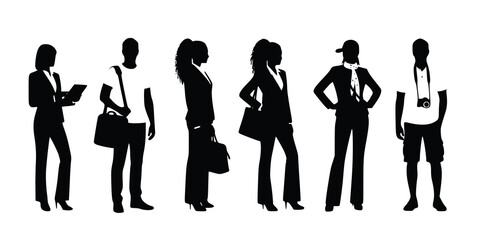 vector silhouettes of people
