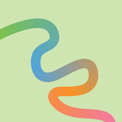 Smooth Gradient Ribbon Weaving Through a Soft Green Background abstract swirl