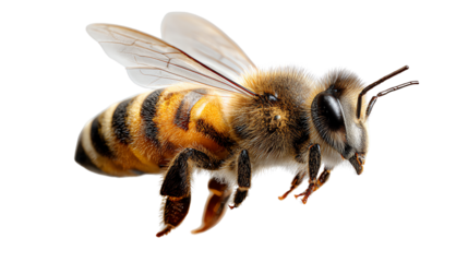 Bee in Flight: A honeybee, showcasing intricate detail in flight against the light. This captures the essence of a remarkable insect, highlighting the beauty and significance of nature's pollinators.