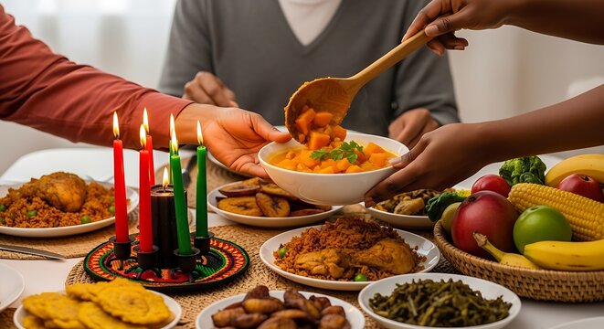 Kwanzaa Feast - Celebrating African Heritage and Unity with a Festive Meal.