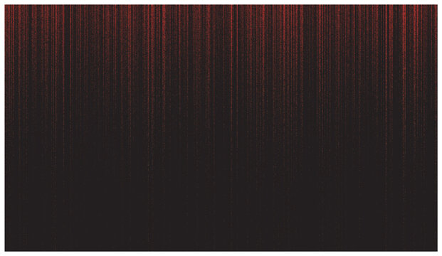 Abstract digital rain of red particles on a dark background vector illustration