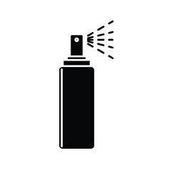 Spray bottle isolated line icon, air freshener or aerosol vector. Spraypaint or hairspray outline symbol