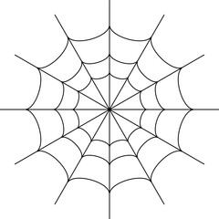 ハロウィンの蜘蛛の巣のイラスト1
