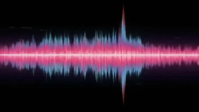 Colorful audio waveform representing sound frequencies