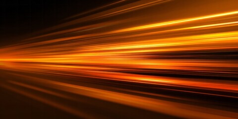 Brilliant streaks of intense orange light move rapidly across a dark background suggesting high velocity