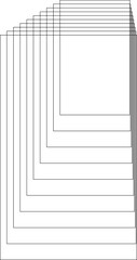 Rectangle blended lines border design. Dynamic geometric shape