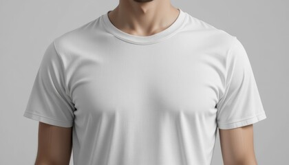 Clean white t-shirt mockup for branding and design