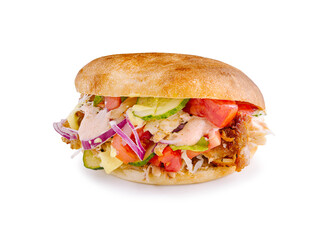 Delicious sandwich with fresh ingredients ready to be enjoyed