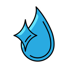 Fototapeta premium Clear water drop icon. Aqua or liquid thin line illustration.