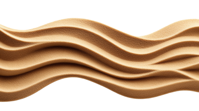 Textured Wavy Sand Pattern on Transparent Background