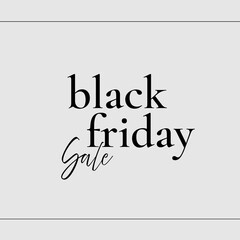 Black Friday sale minimalist aesthetic banner